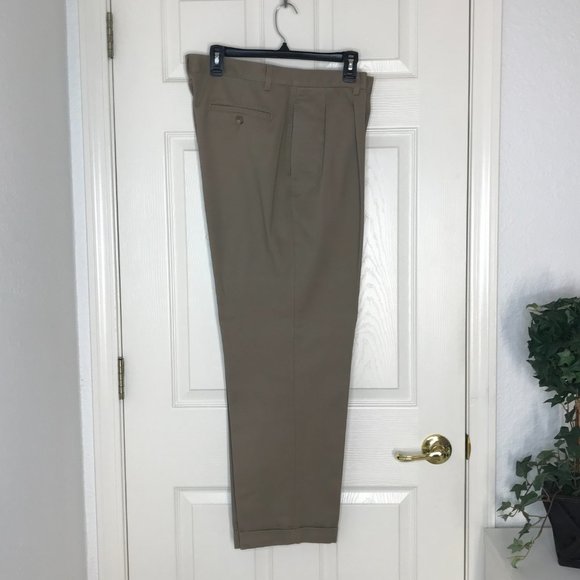 Savile Row Cotton Pant | Beige | 36x30 - Picture 2 of 13